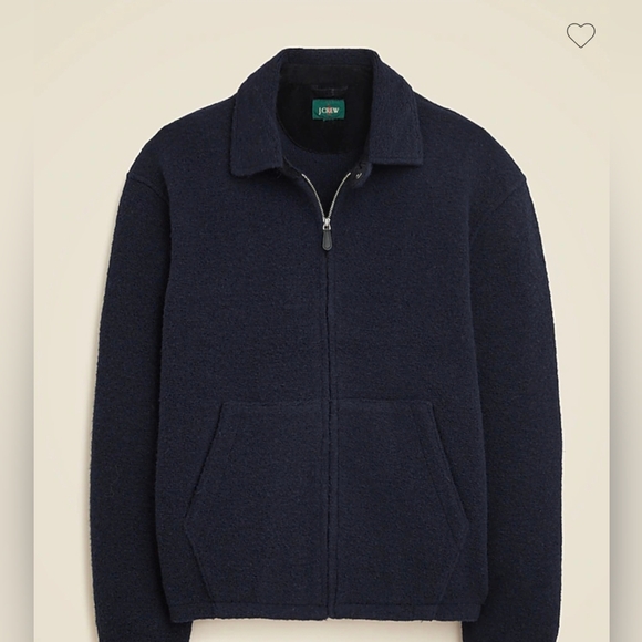 J. Crew Other - J. Crew Oarsman Classic Wool Blend Navy Hybrid Sweater Fleece Zip-Up Jacket. L
